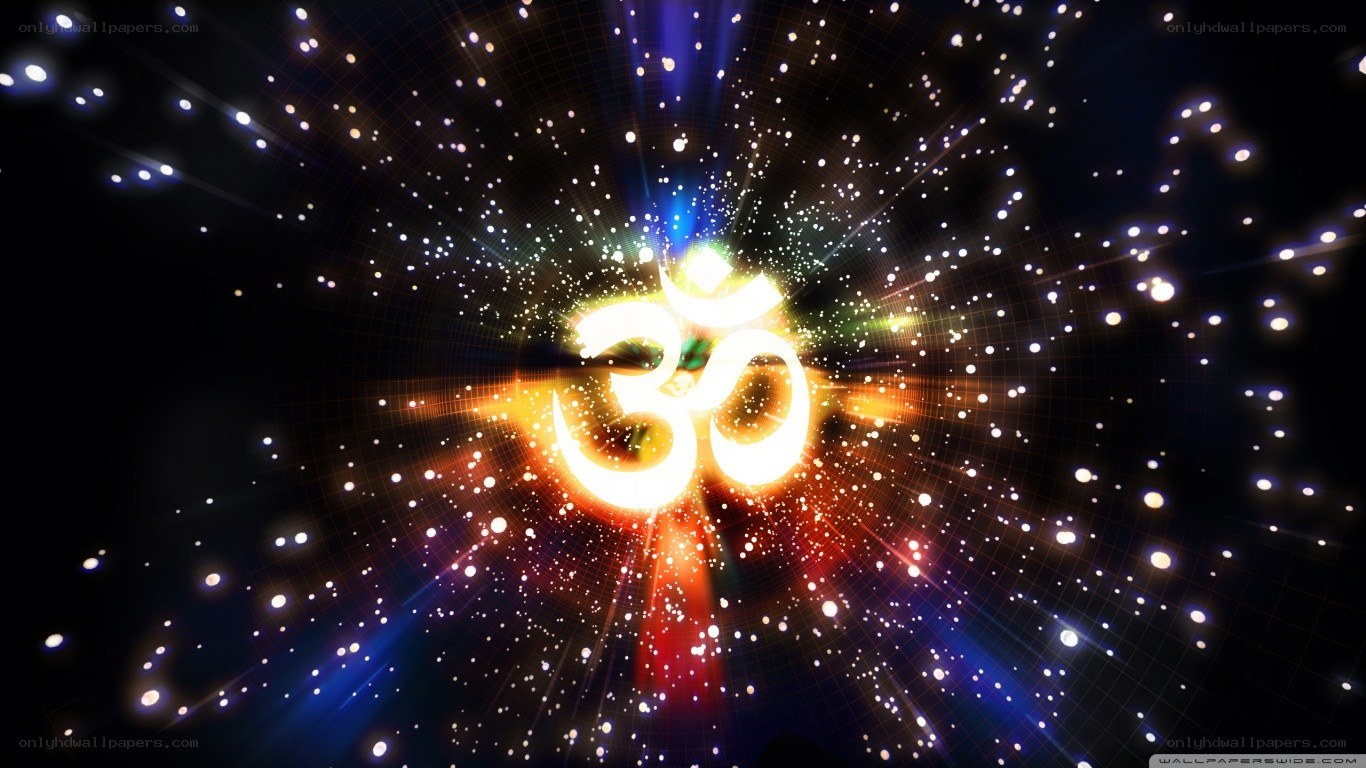 Om symbol in cosmic light