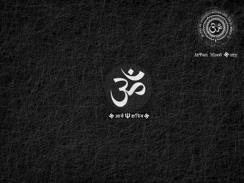 Om Symbol on Black Background
