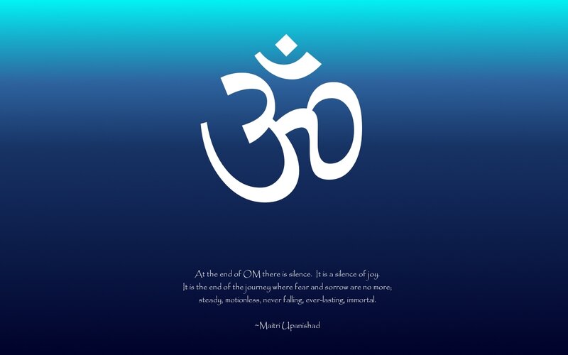 Om symbol with quote