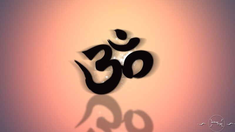 Om Symbol with Sparkles