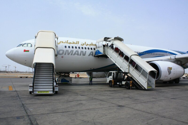 Oman Air aircraft at airport