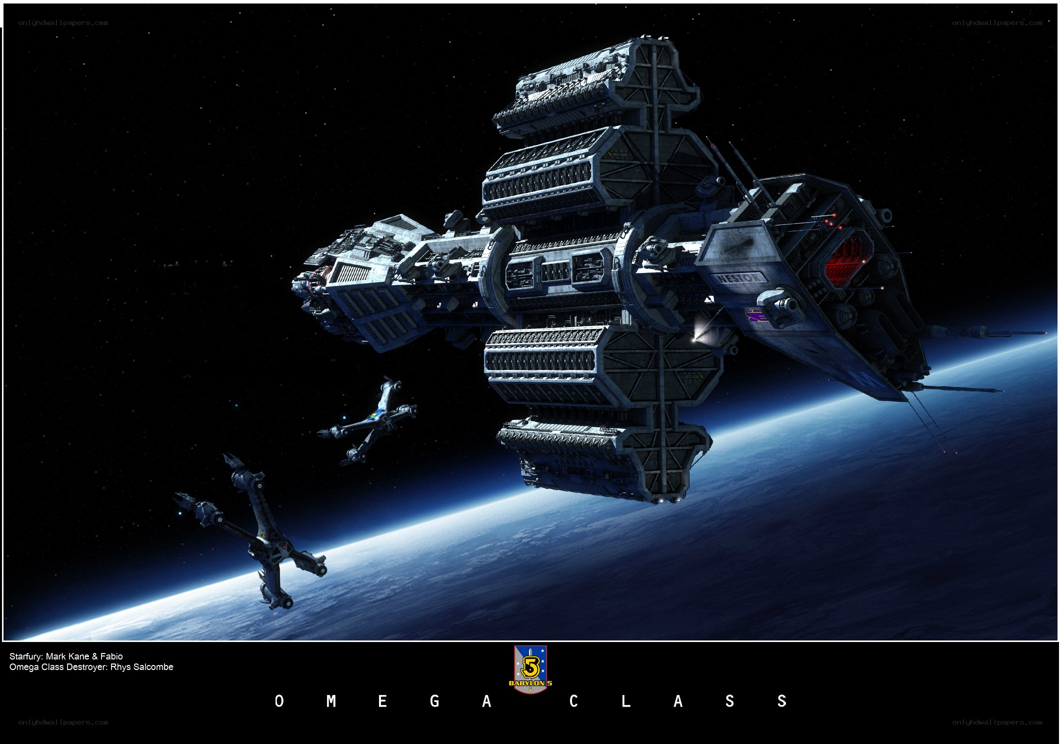 Omega Class Destroyer in orbit