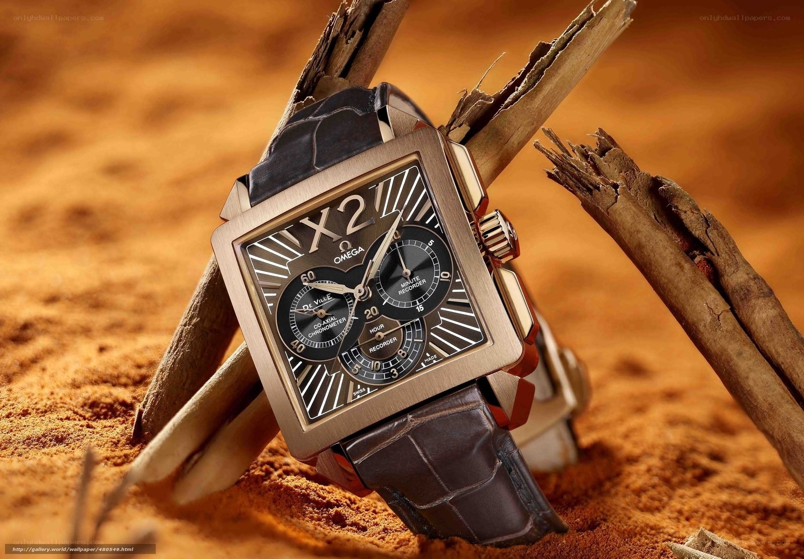 Omega De Ville watch in desert