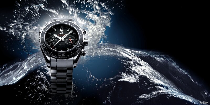 Omega Seamaster Watch — Black, Dramatic, Photograph, Water, Earth
