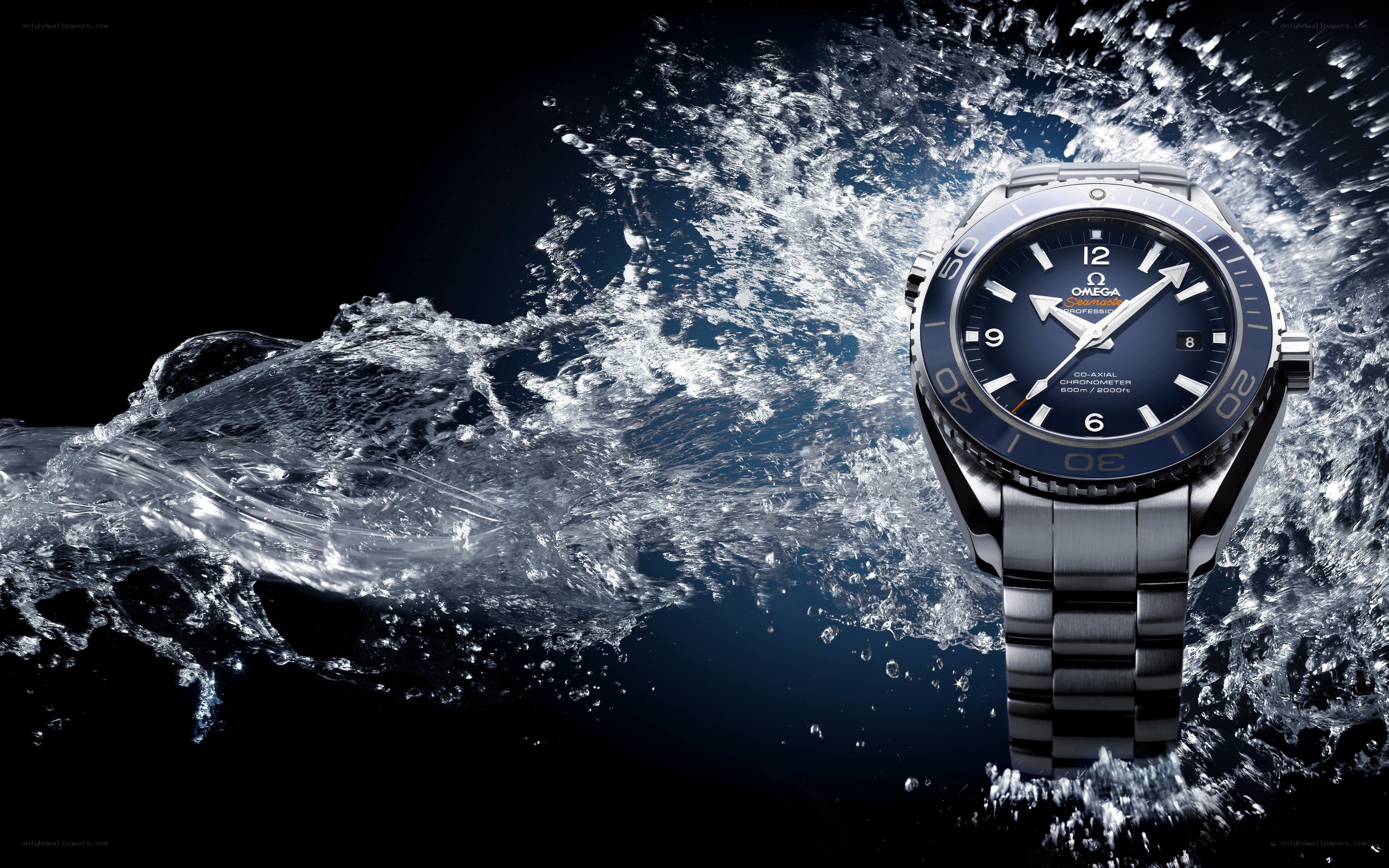 Omega Seamaster watch in water