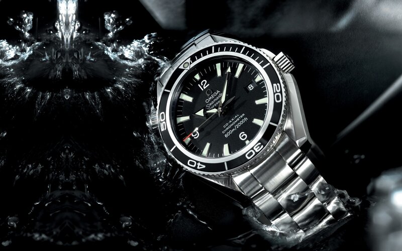 Omega Seamaster watch in water