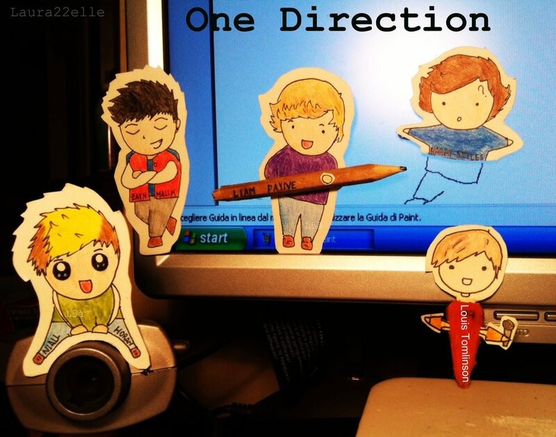 One Direction paper cutouts