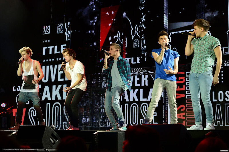 One Direction performing on stage