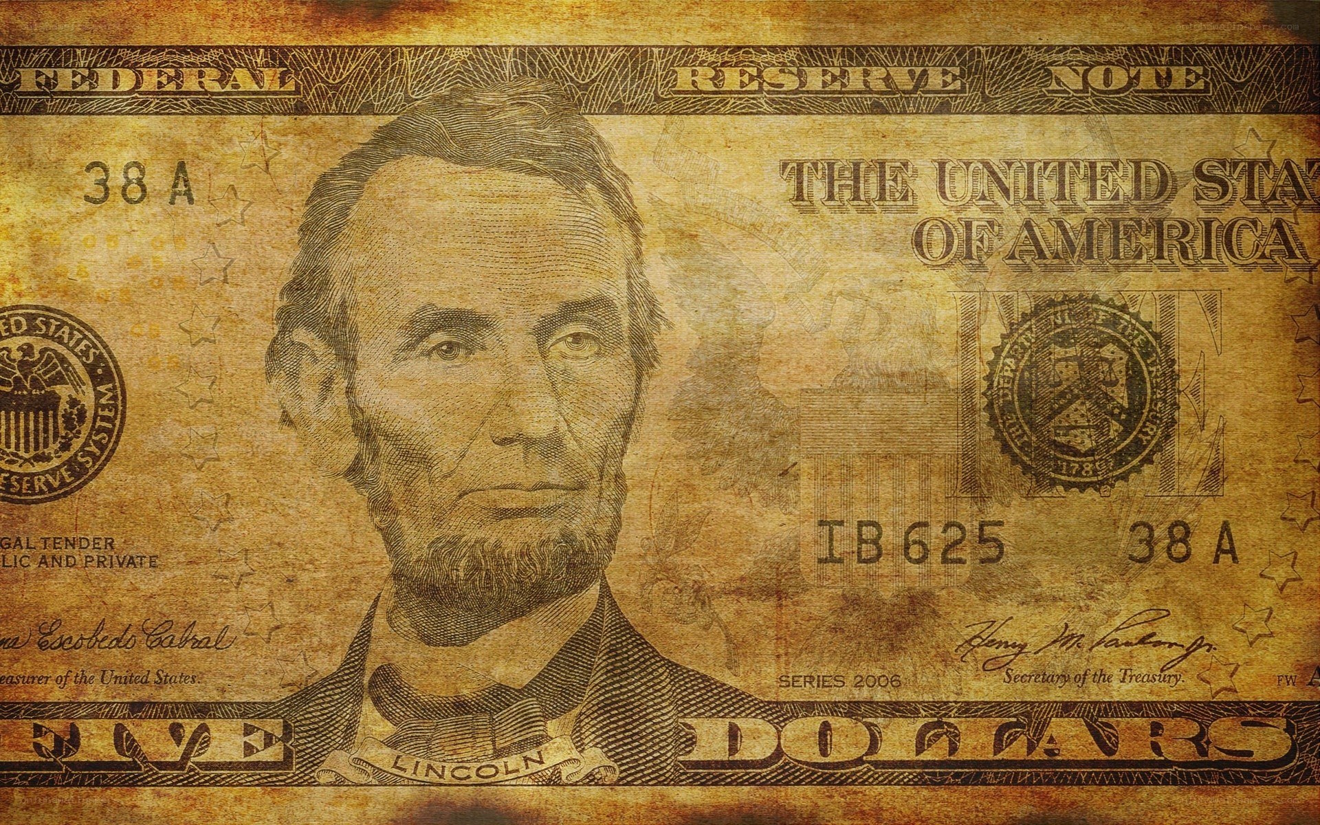One Dollar Bill with Lincoln