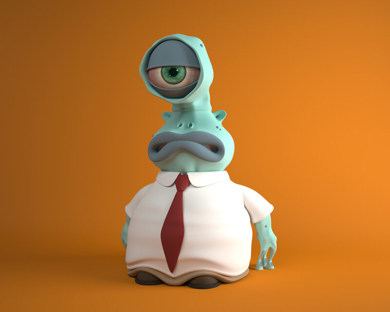 One-eyed Alien Creature