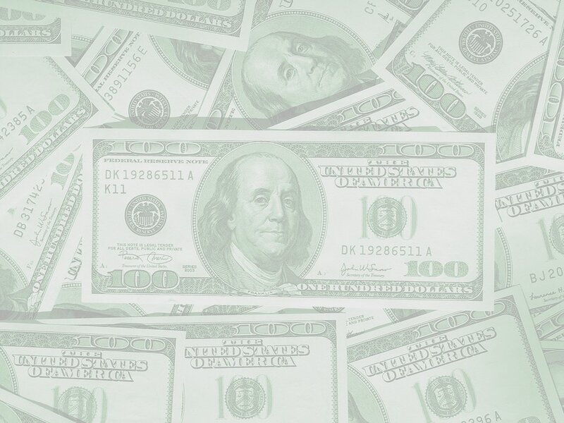 One Hundred Dollar Bills — Green