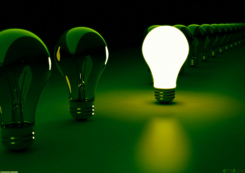 One light bulb stands out