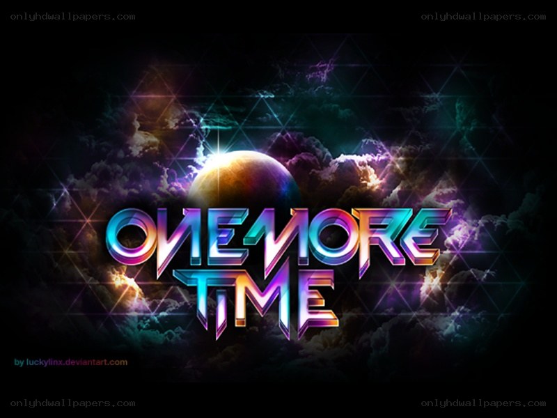one more time text art