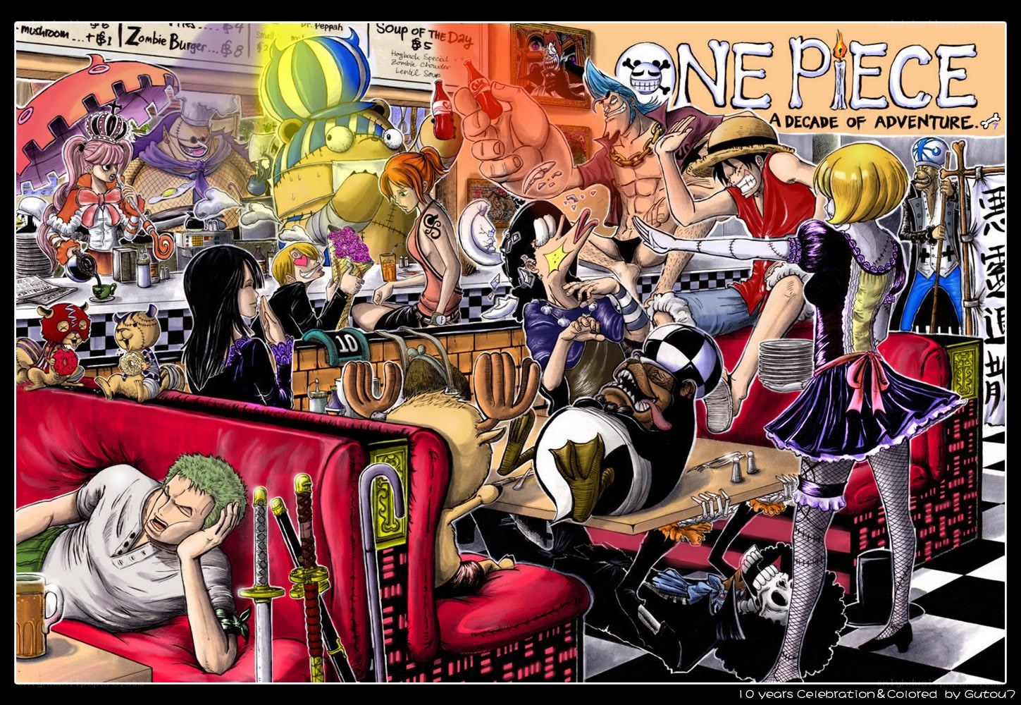 One Piece 10-year celebration art