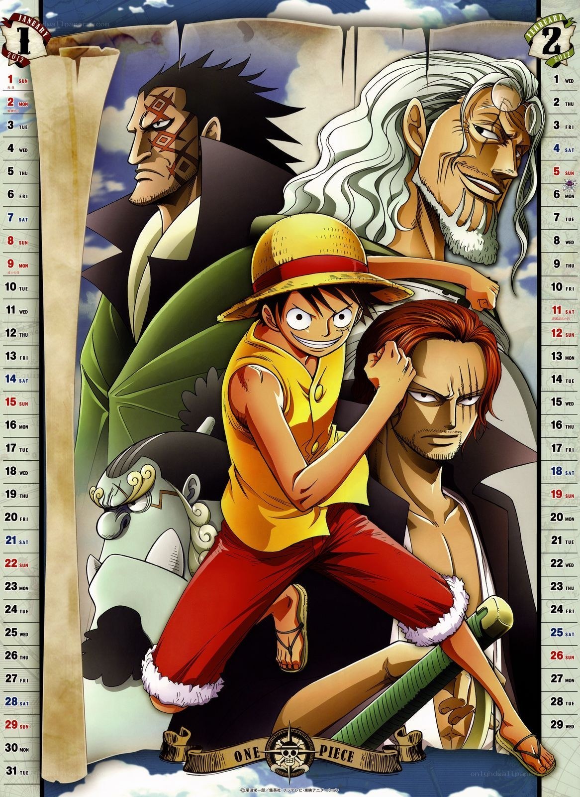 One Piece calendar art