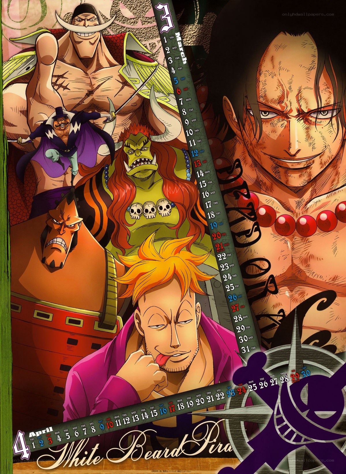 One Piece calendar art