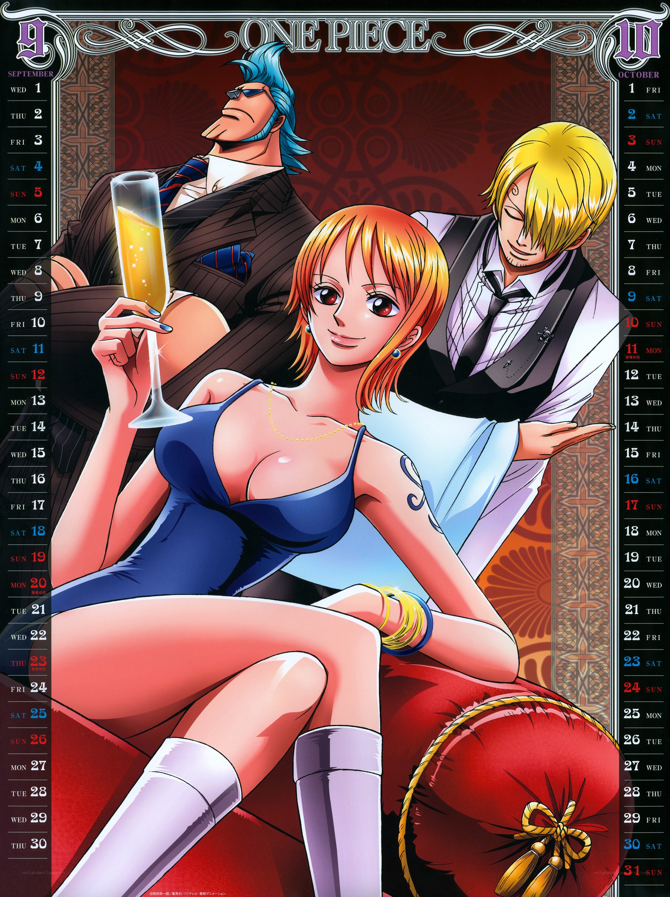 One Piece calendar art
