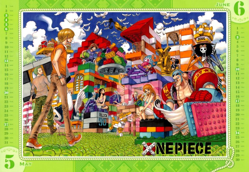 One Piece calendar illustration