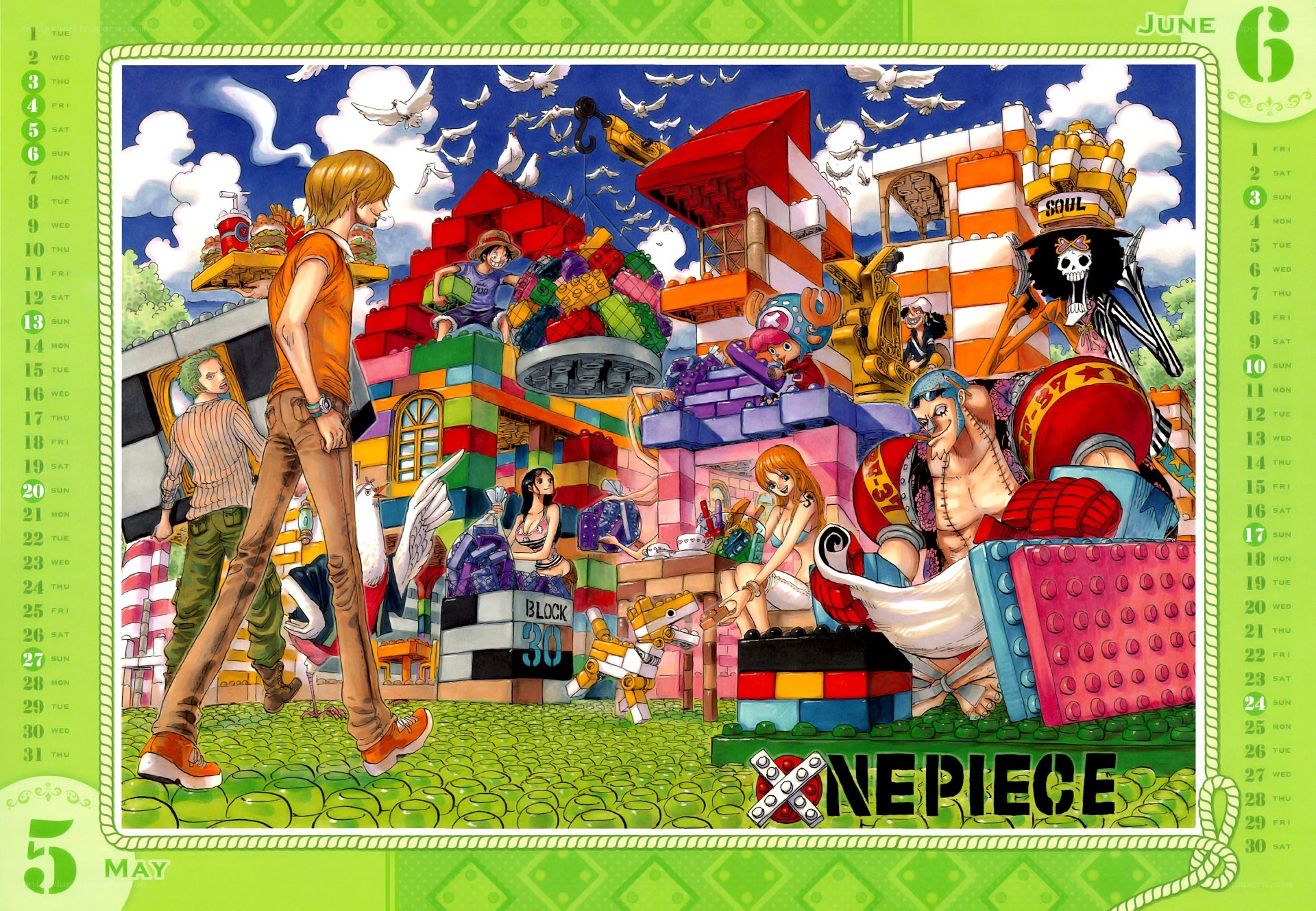 One Piece calendar illustration