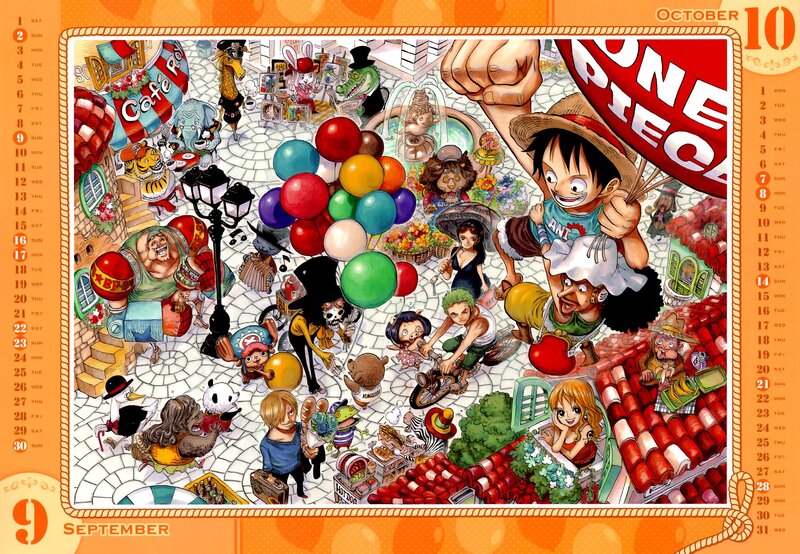 One Piece calendar illustration