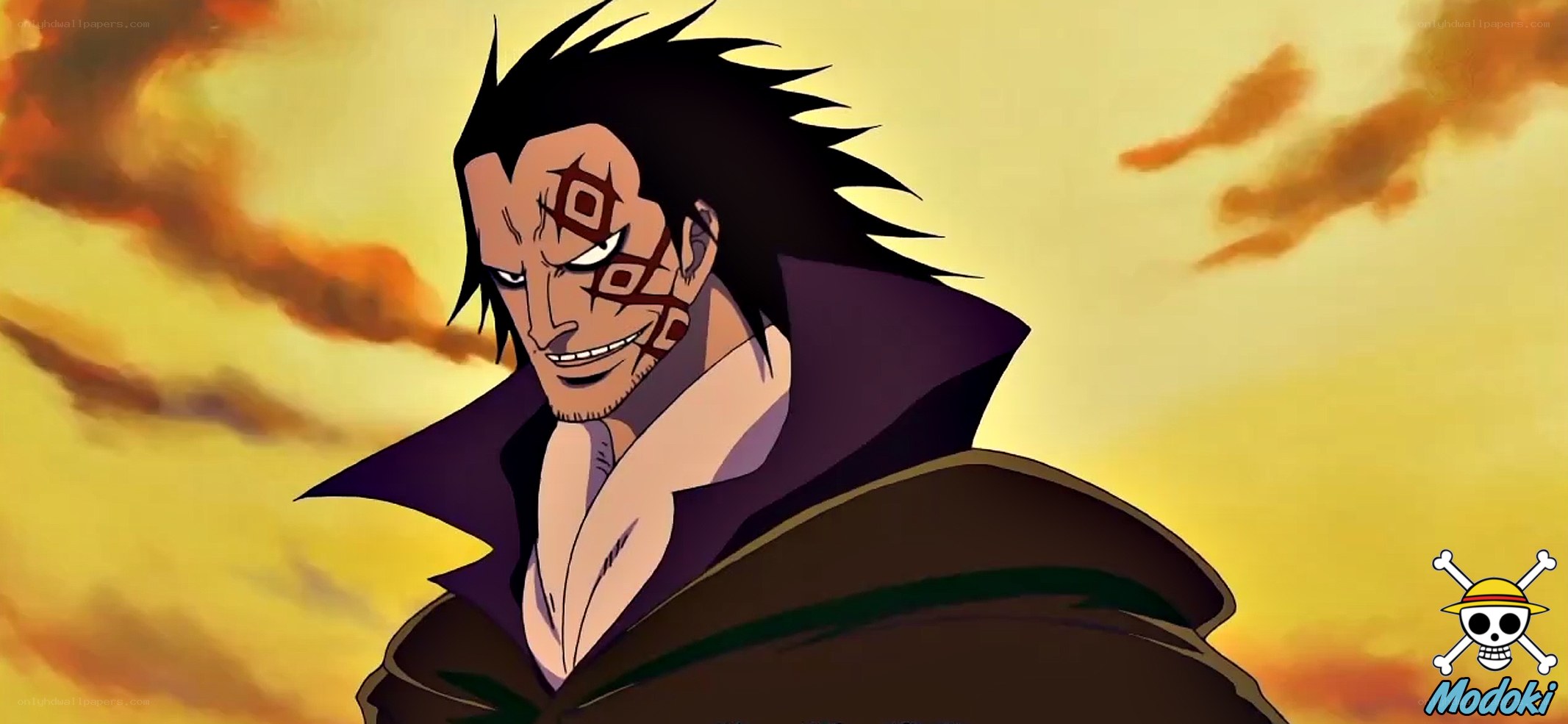 One Piece character at sunset