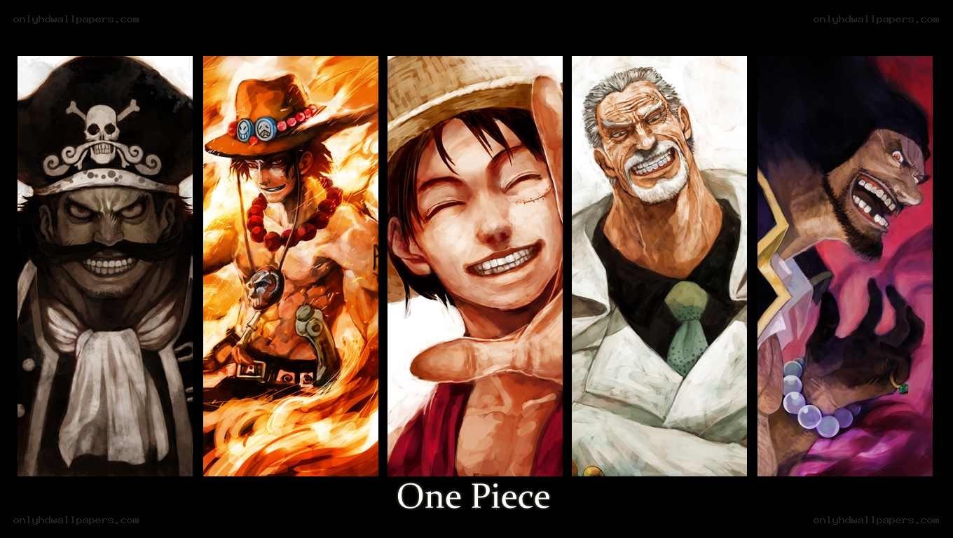 One Piece character collage
