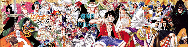 One Piece character collage