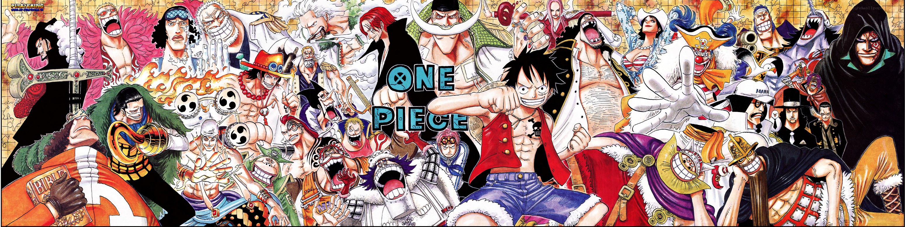 One Piece character collage