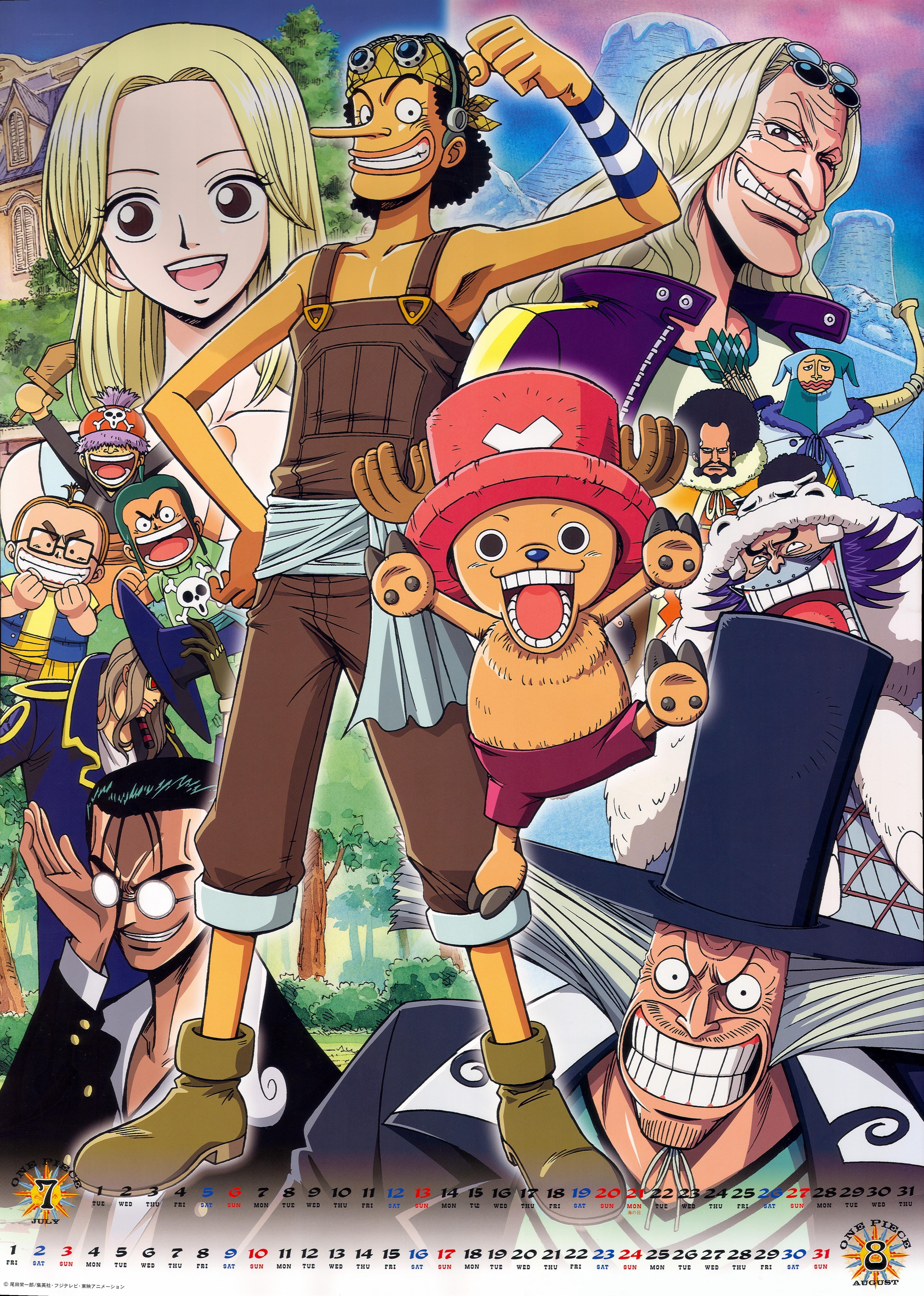 One Piece character collage