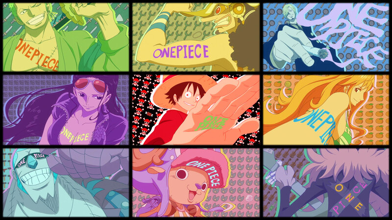 One Piece character collage