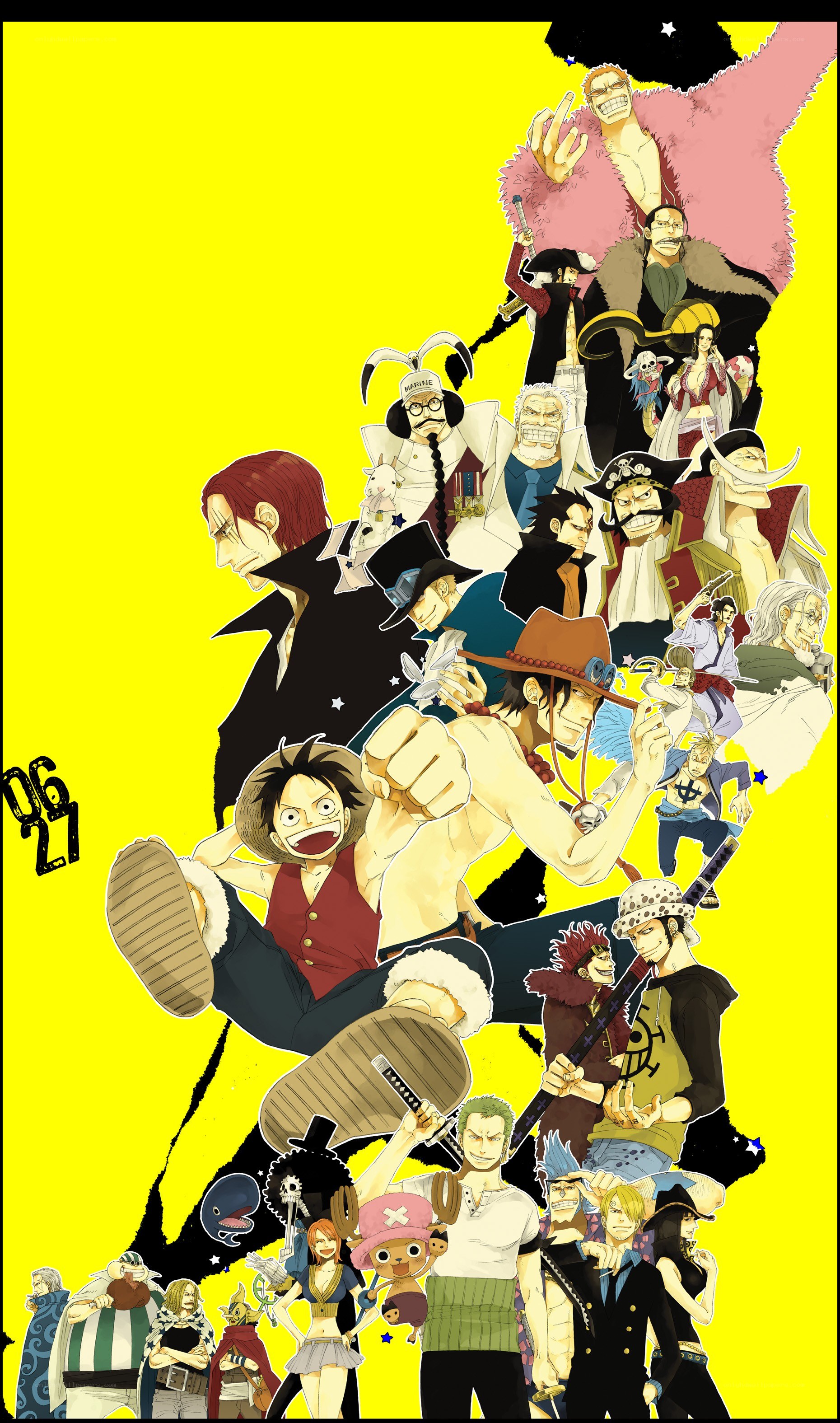 One Piece character collage
