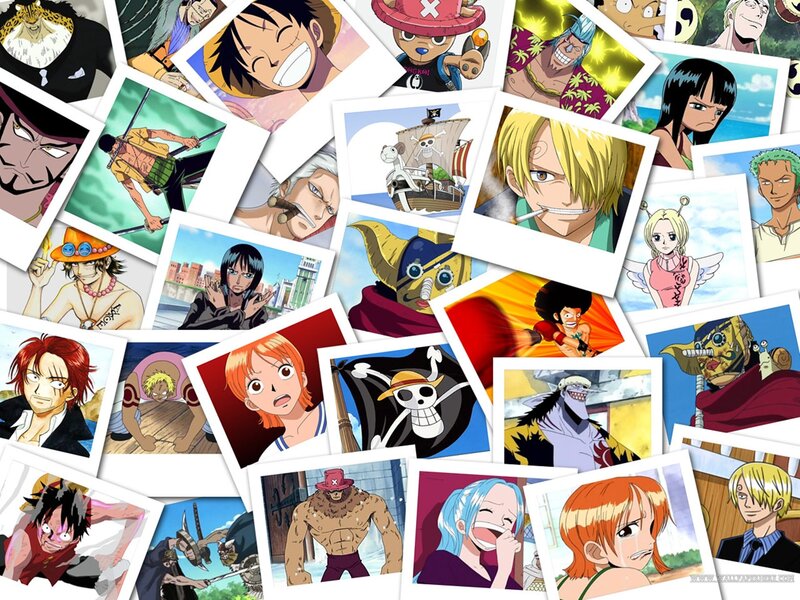 One Piece character collage
