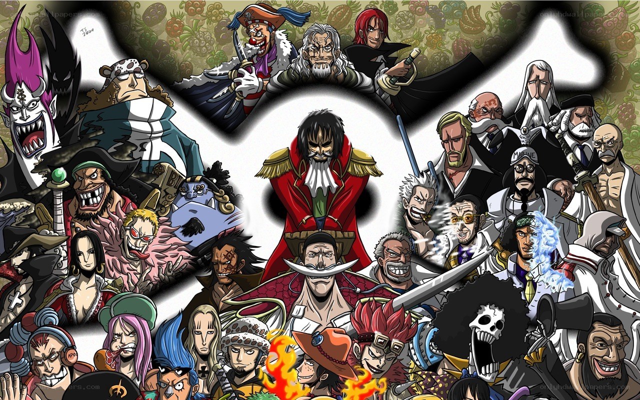 One Piece character collage
