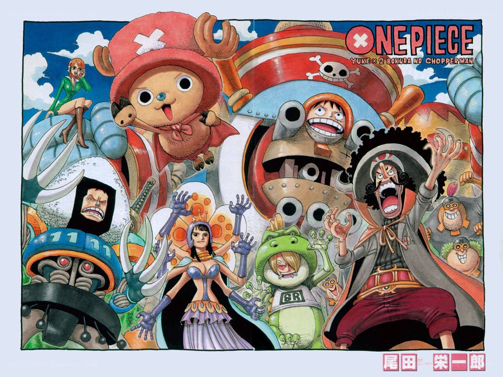 One Piece character collage