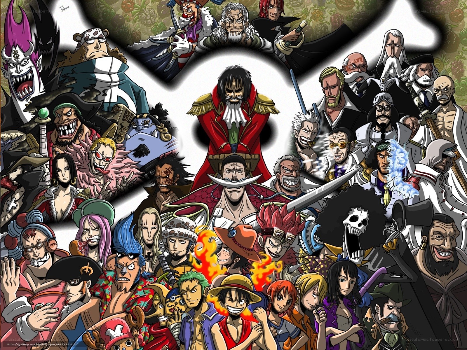 One Piece character collage