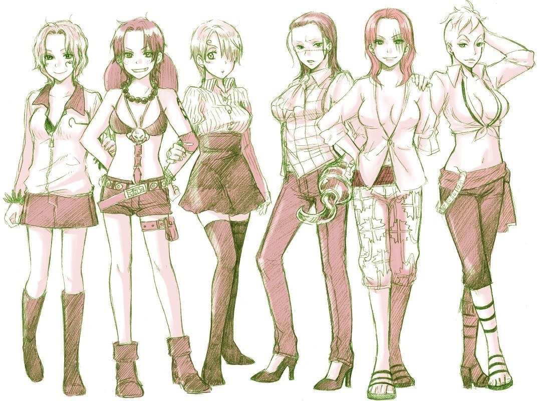 One Piece character designs