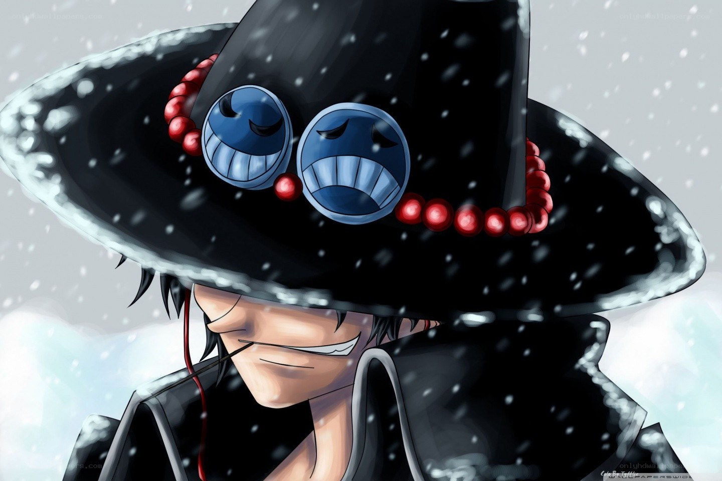 One Piece character in snow