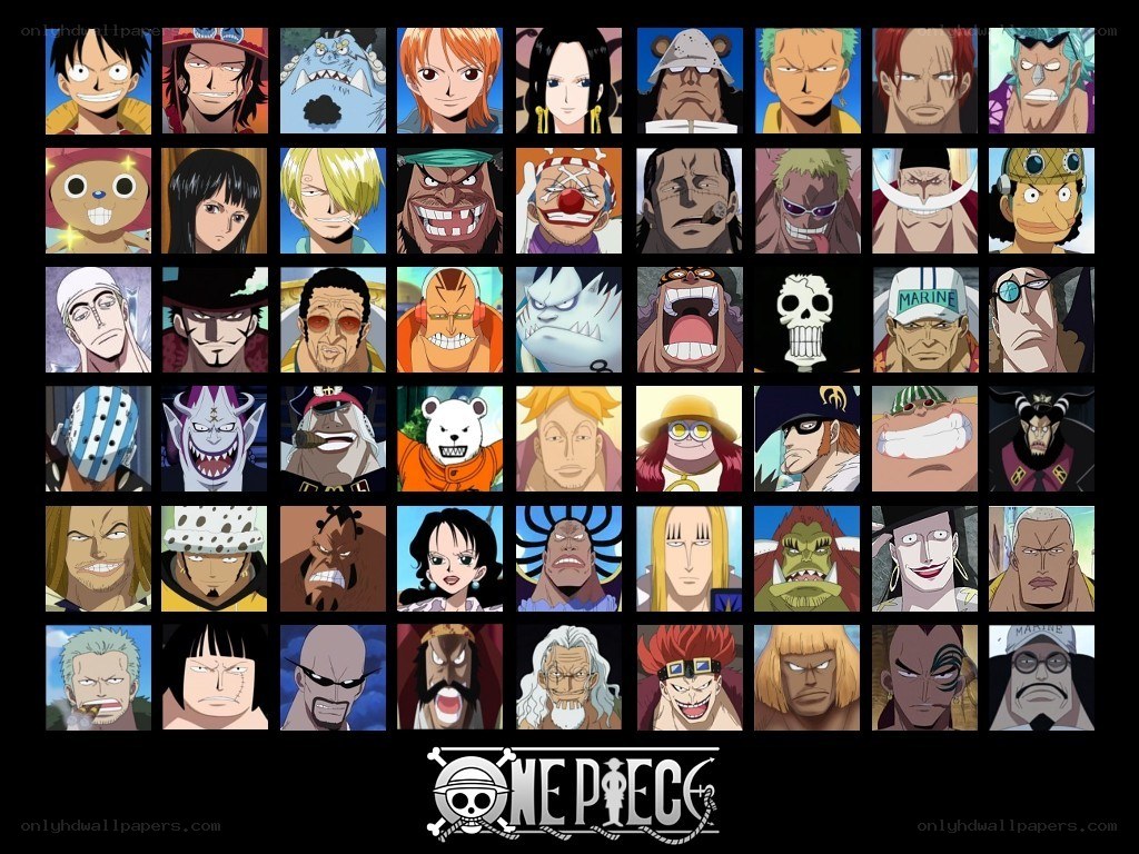 One Piece character portraits