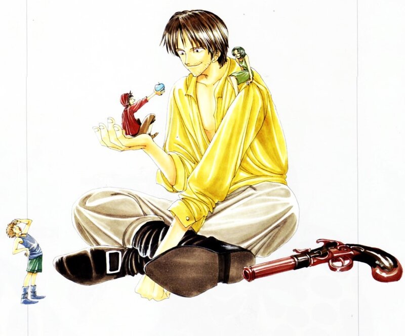 One Piece character with miniature figures