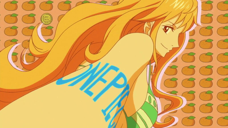 One Piece character with orange hair