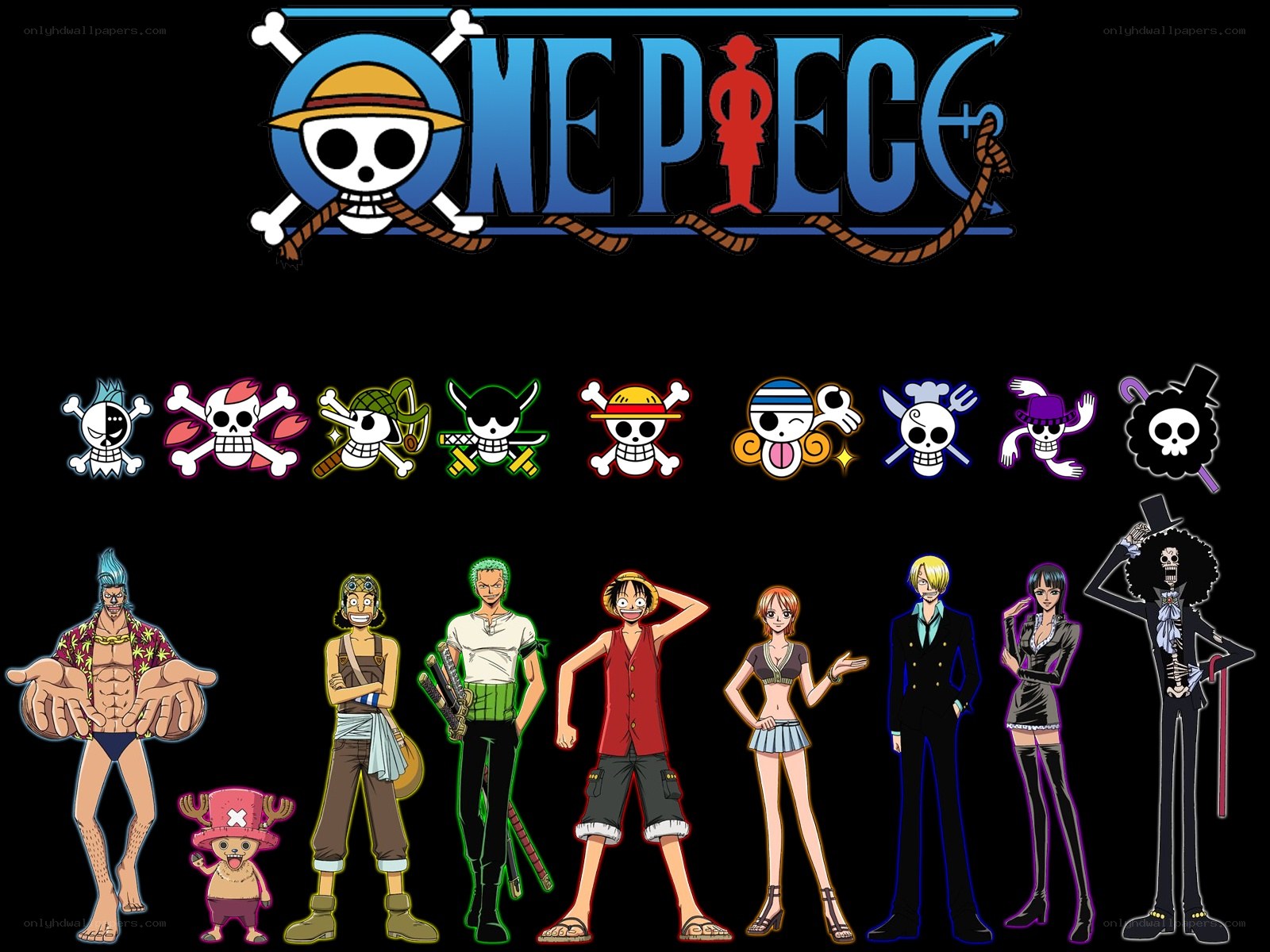 One Piece characters and symbols