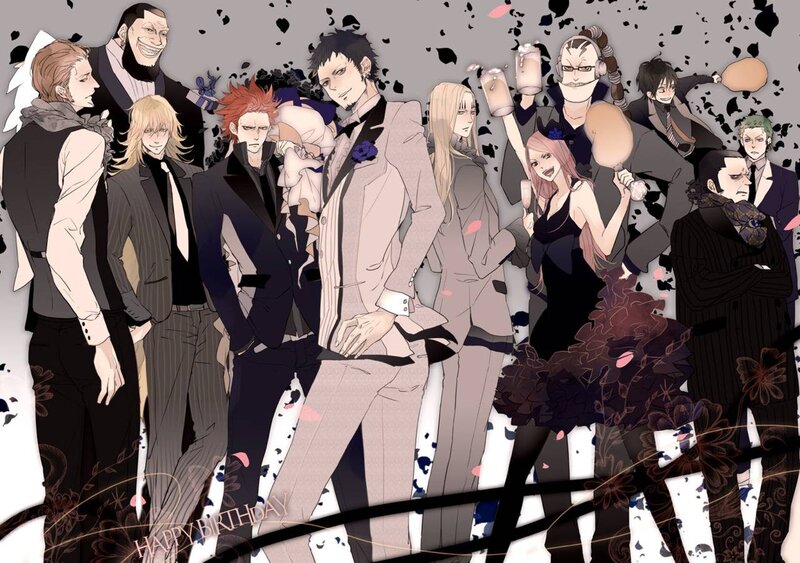 One Piece characters at a party