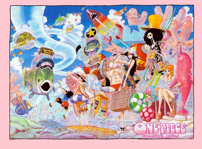 One Piece Characters at Beach