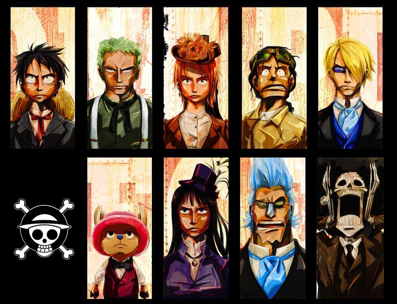 One Piece Characters — Black, Dramatic