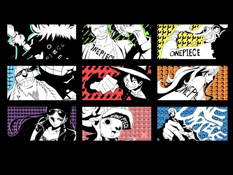 One Piece Characters — Black, Dynamic