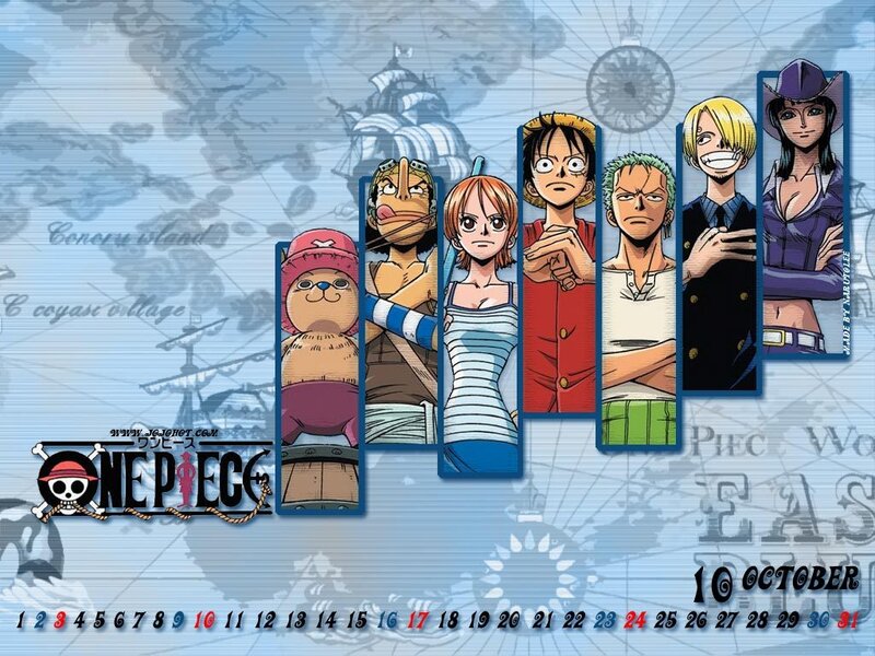 One Piece Characters — Blue, Adventurous