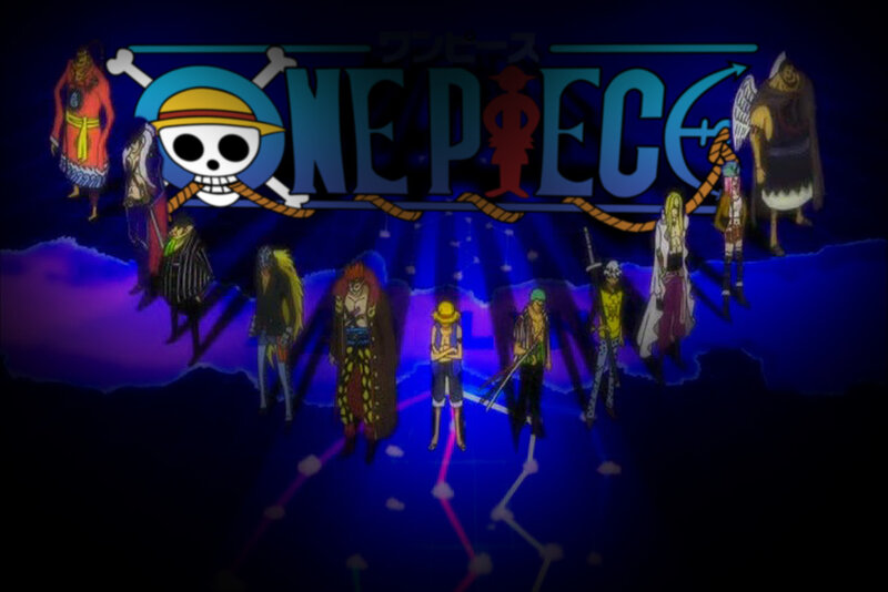 One Piece Characters — Blue, Dramatic, Night