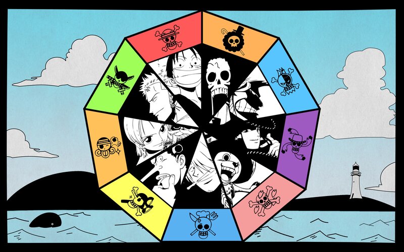 One Piece Characters — Blue, Dramatic