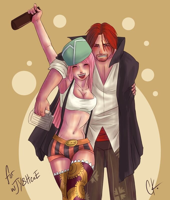 One Piece characters celebrating