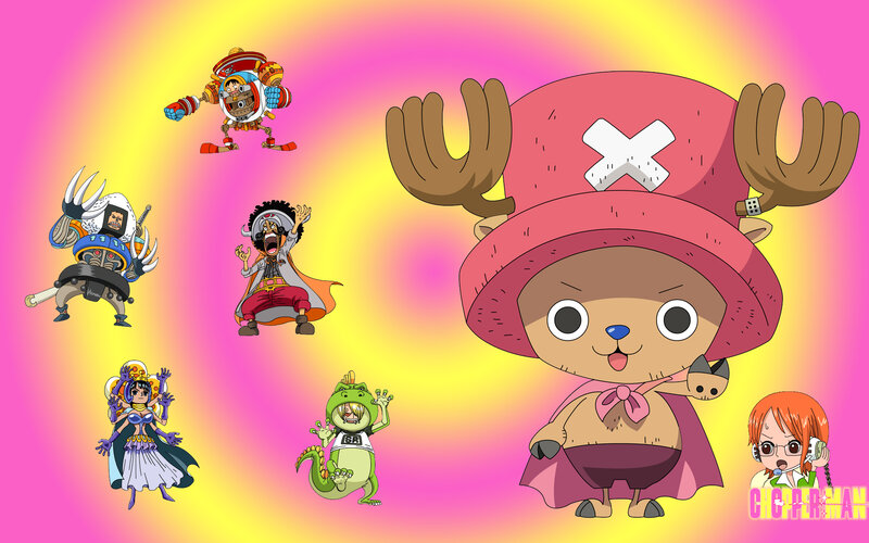 One Piece characters collage